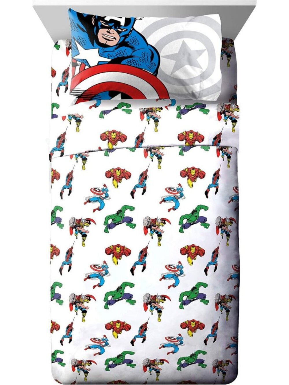 Ultra-Soft Kids Cartoon Sheet Set - Fitted & Flat Sheets + Pillowcase, 4 Piece